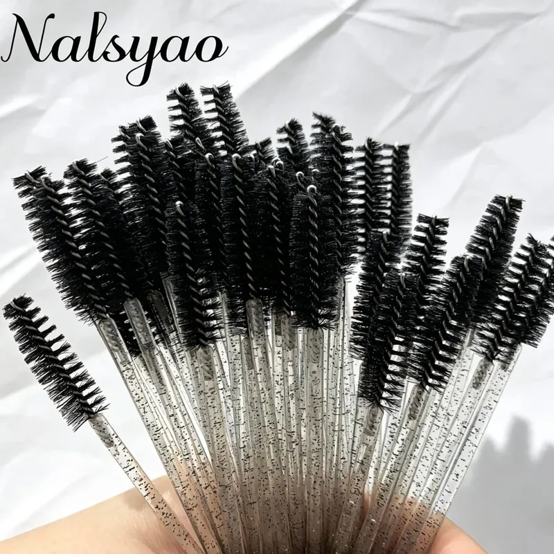 Brosses à cils jetables, Extension, brosse à sourcils en cristal, baguette de Mascara, ensemble d'outils cosmétiques, maquillage et beauté, 50 pièces