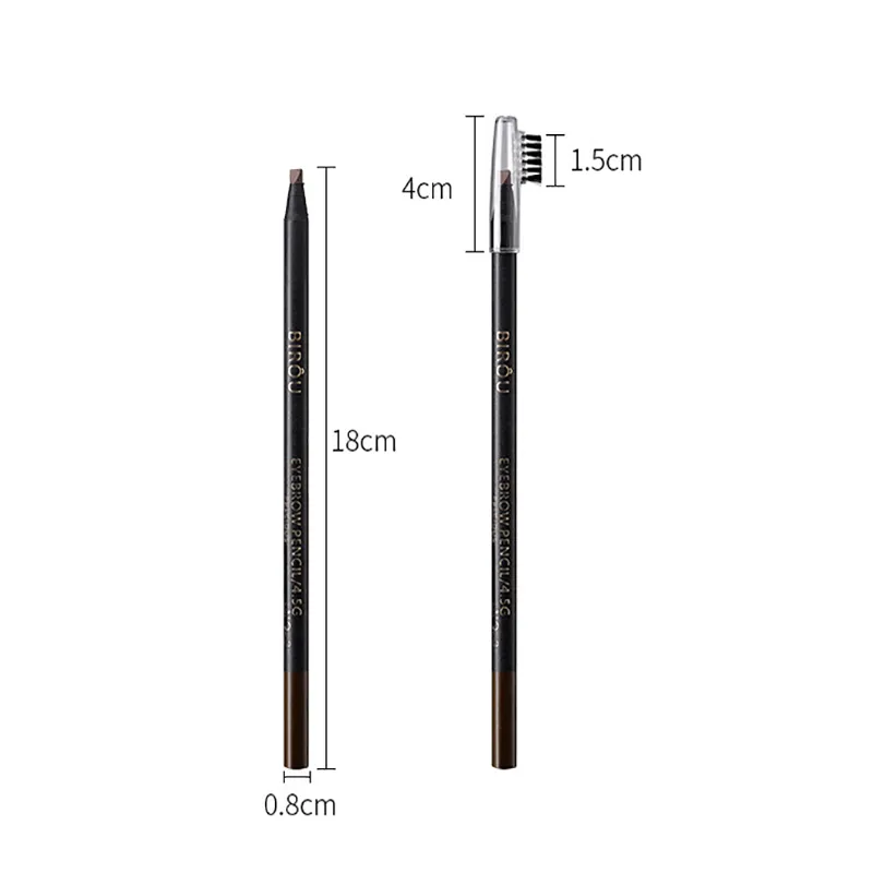 Pull Eyebrow Pencil Black Makeup High Quality Wild Line Eyebrow Pencil Hard Core Flat Head Pen White Waterproof
