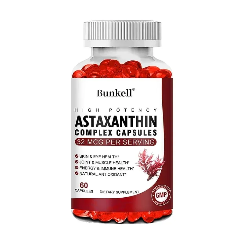 Κάψουλες Astaxanthin Complex - με αντιοξειδωτικό ιχθυέλαιο που υποστηρίζει την όραση των ματιών και των μυών του δέρματος και την υγεία του ανοσοποιητικού
