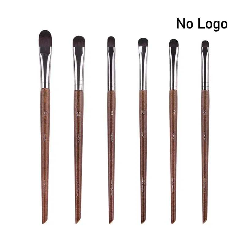 Augen-Make-up-Pinsel aus Naturholz, komplettes Set, Pro Crease Lidschatten-Make-up-Set, zum Verwischen von Textmarkern, Augenbrauen, Lippen- und Wimpernpinsel, praktisch