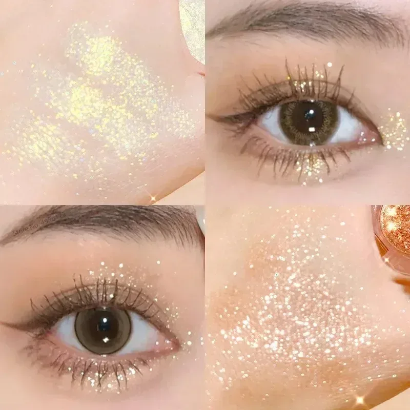 Diamond Glitter Monochrome Eyeshadow Palette Sequins Pearlescent Highlighter Powder Makeup Brighten Shiny Eyes Makeup Cosmetics