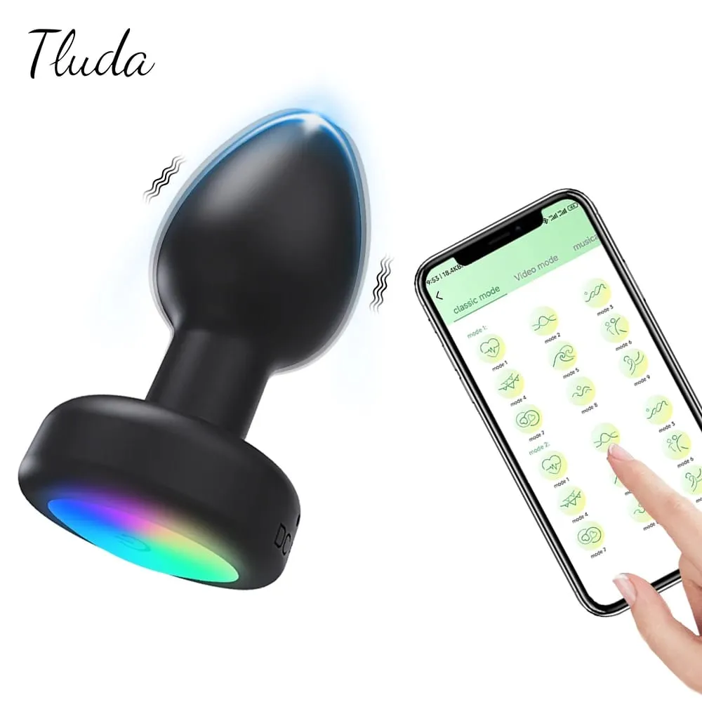 Wireless Bluetooth Prostate Massager Vibartor for Male APP Remote Control Butt Plug Women Anal Vibrating Adults Sex Toys