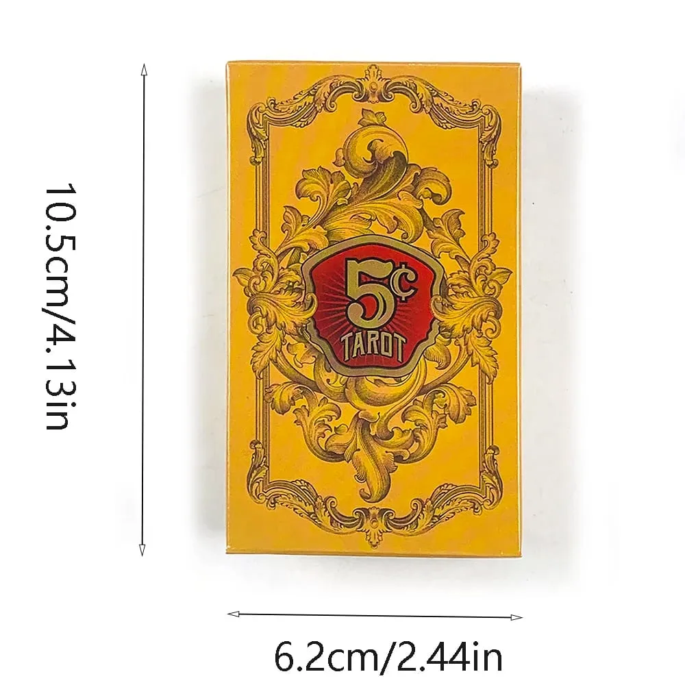 5-Cent-Tarotkarten 78-teiliges Vintage-Retro-Tarot-Deck-Wahrsagungs-Borad-Spielkartenspiel für Tarot-Leseanfänger
