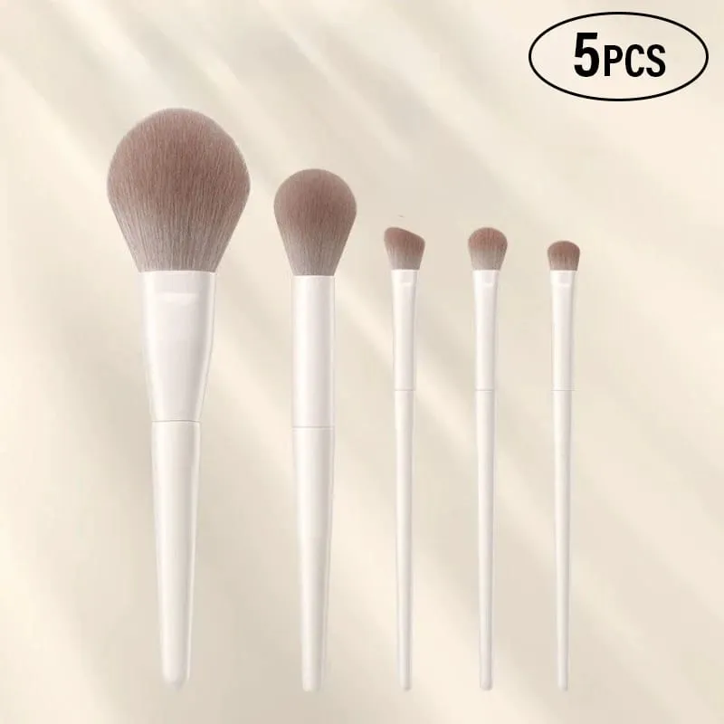 5/7/10/12pcs Professional Makeup Brushes Tools Set White Eyeshadow Eyeliner Foundation Brush Women Facial Beauty Cosmetic Tool — image 10