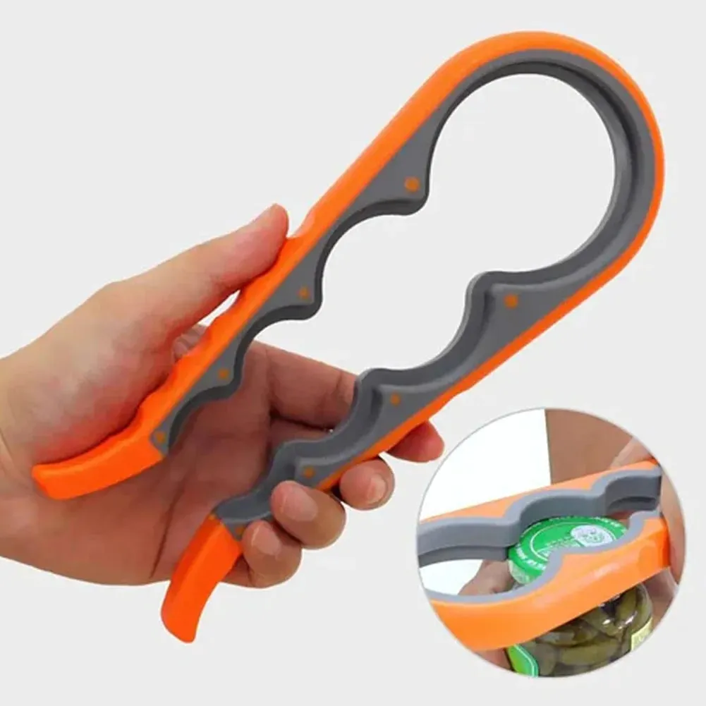 4-in-1 Universal Jar Opener Multifunction Handy Screw Cap Jar Openers Can Lid Opener Bottle Can Lid Grip Wrench Kitchen Gadgets