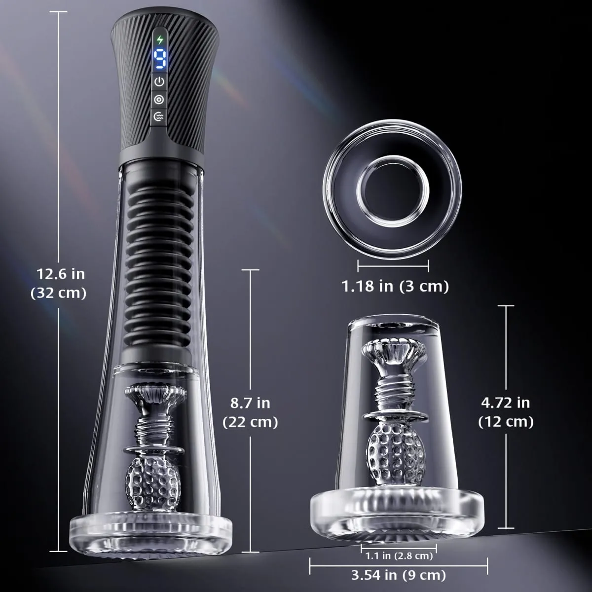 Automatické mužské masturbátory Penis Pumpa Sex Machine Stroker Vakuová pumpa Sexuální hračky pro dospělé pro muže 5 úrovní sání 6 tréninkových režimů