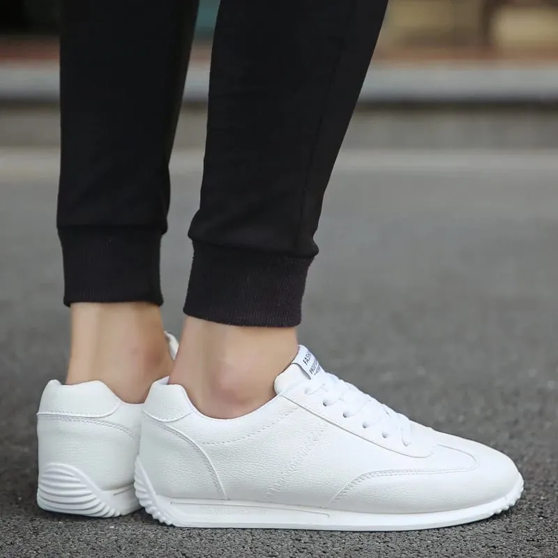 Leather Men Shoes Sneakers Trend Casual Shoe Italian Breathable Leisure Male Sneakers Non-slip Footwear White Men Loafers