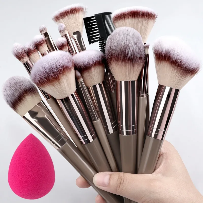 20Pcs Makeup Brushes Set Professional Super soft detail Blush highlighter Foundation Concealer Eyeshadow Brush Women Beauty Tool