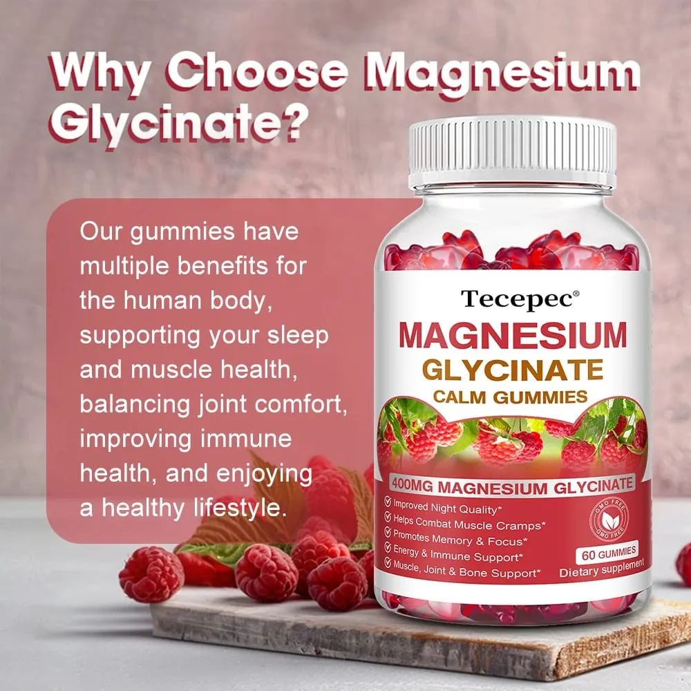 Magnesium Glycinate Gummies-Adult Supplements That Aid Relaxation Promote Heart Health and Support Bone Marrow and Joint Health — image 6