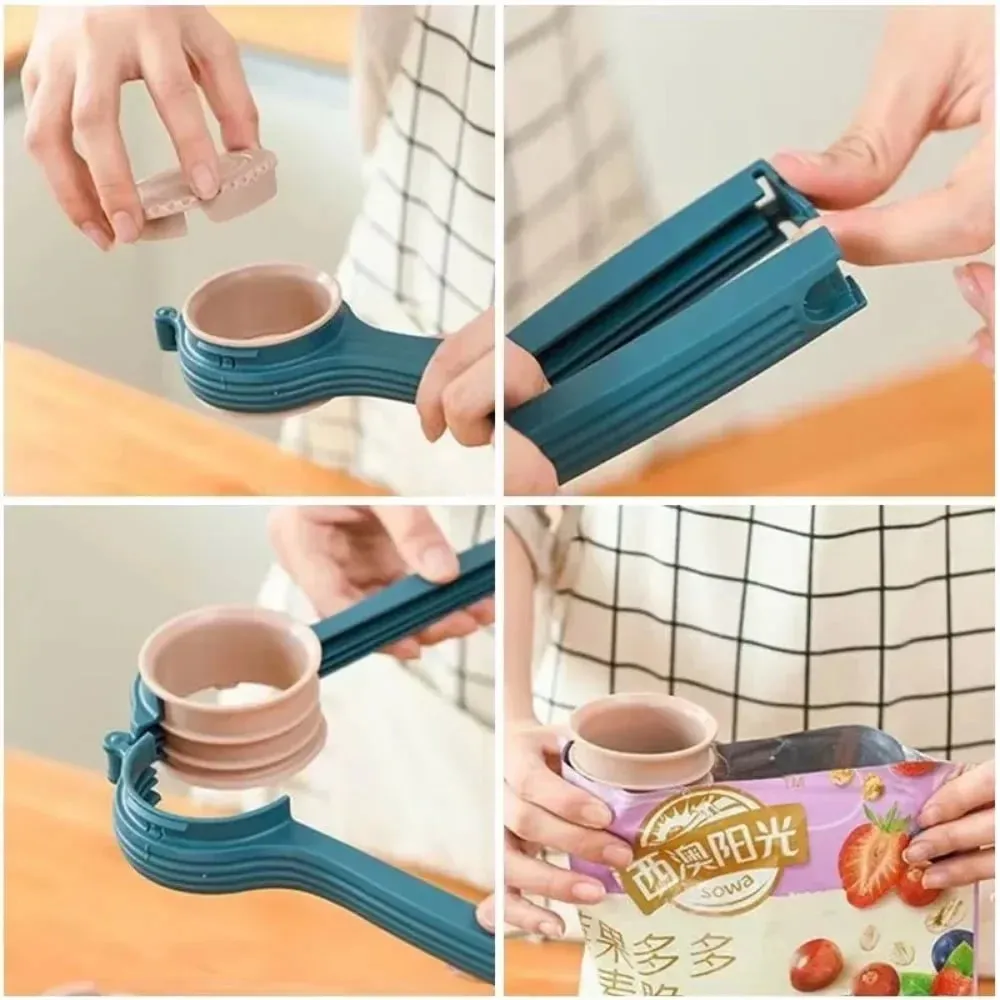 1PC Reuseable Bag Clip Snack Fresh Food Storage Sealing Kitchen Mini Sealer Food Clip with Cap Type Spray Nozzle Moistureproof — image 4