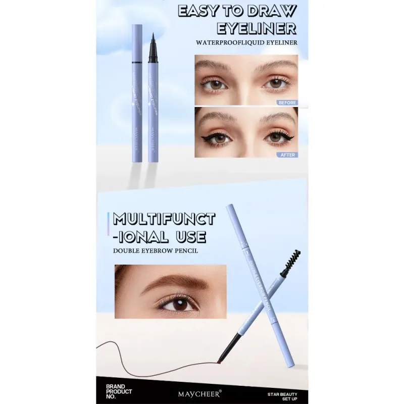 Professional Makeup Kit Foundation Powder Lipstick Lip Gloss Eyeliner Eyebrow Pencil Full Face Cosmetics Set for Women Travel