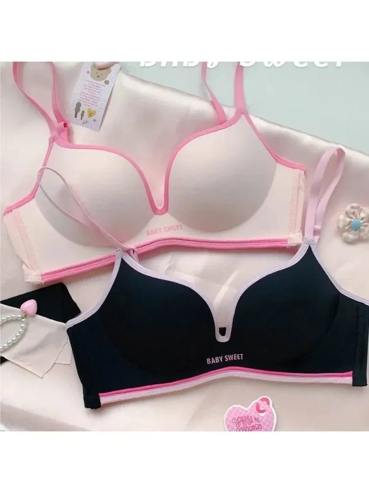 Push Up Seamless Bra for Small Chest | Colorful Dopamine Padded Bralette | Comfort Lift & Sexy Look for Women Bra and Panty Set — image 2