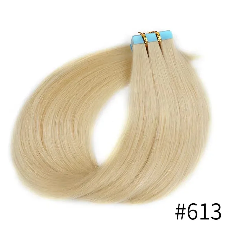 Doreen Tape in Hair extensions 100% Human Hair Material 16 to 24 inch 50g/set Natural Black Hair Extensions Real Human Hair