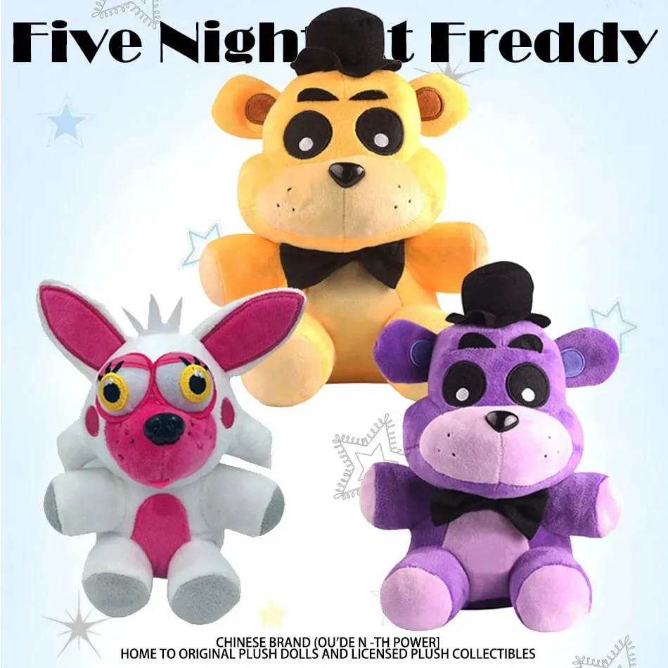 FNaf 18CM Plush Toys Bonnie Bear Foxy Cartoon Stuffed Dolls Freddy Kids Gifts Cute Game Doll