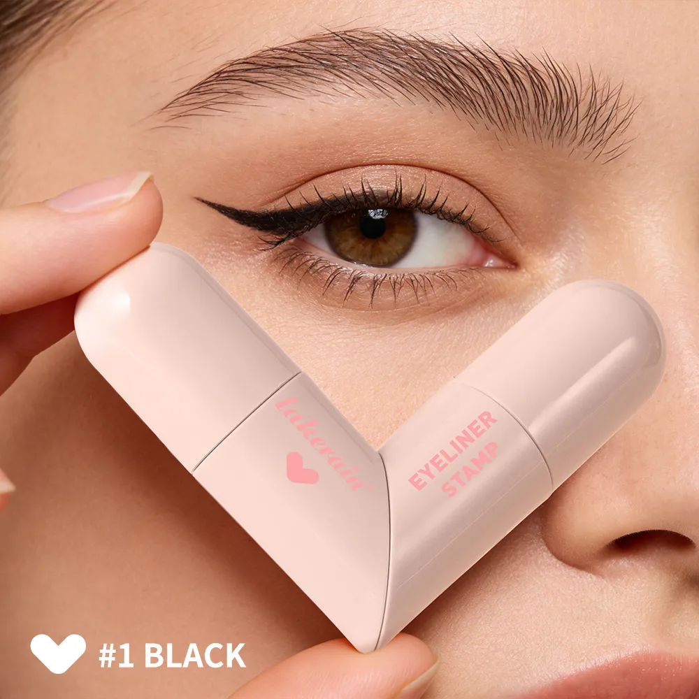 Lakerain Eyeliner Stamp Hjertemønster Precision Liner Langvarig Farve Bærbar Eye Liner Essential For Makeup Begyndere — image 4