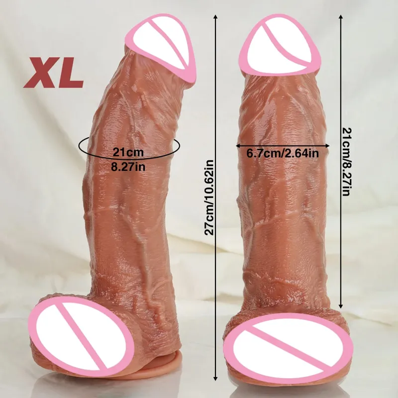 Realistic Soft Double Silicone Big Dildo Simulated skin artificial penis Vaginal Masturbation Suction Cup Big Dick Woman Sex Toy