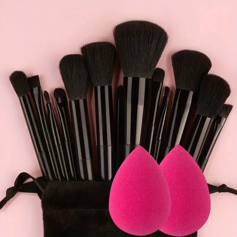 13Pcs Soft Fluffy Makeup Brushes Set for Cosmetics Foundation Blush Powder Eyeshadow Kabuki Blending with Makeup Sponge Egg — image 10