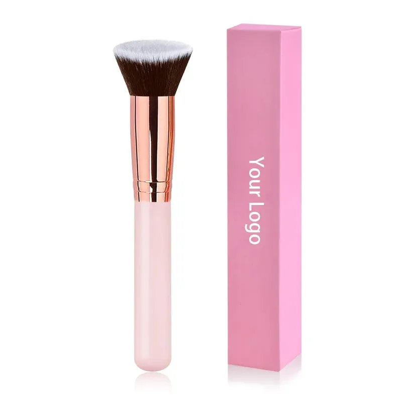 Free Private Label Makeup Brushes Foundation Loose Powder Concealer Blending Brush Pink Beauty Makeup Tool Wholesale Bulk 10pcs — image 9