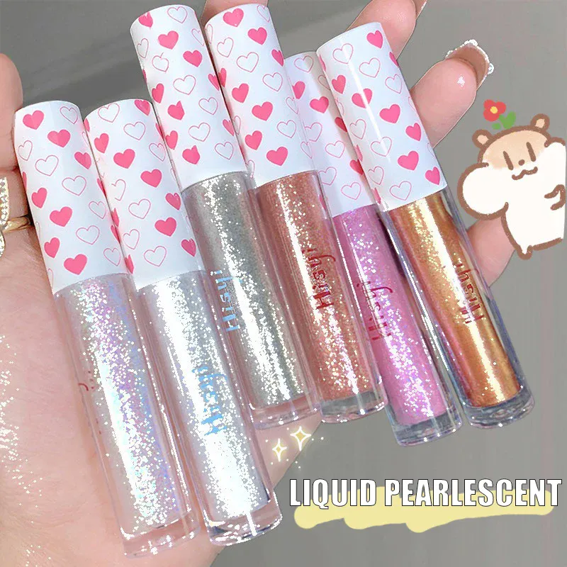 Liquid Eye Shadow Highlighter Water Proof Super Shiny Lasting Flakes Monochromatic Glitter Brighten Silkworm Makeup Maquillaje — image 4