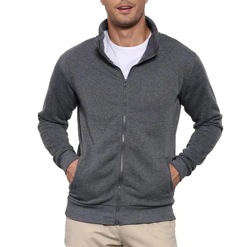 New Men's Sweat Jacket Pullover Hoodie Sweatshirt Man Without Hood with Zip Jacket Outdoor Sport Lightweight Streetwear M-3XL