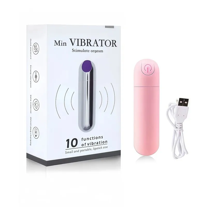USB Charge 10-Speed Mini Bullet Vibrator Rechargeable Wireless Vibrating Anal Plug Clitoral Stimulator Adult Sex Toys for Women