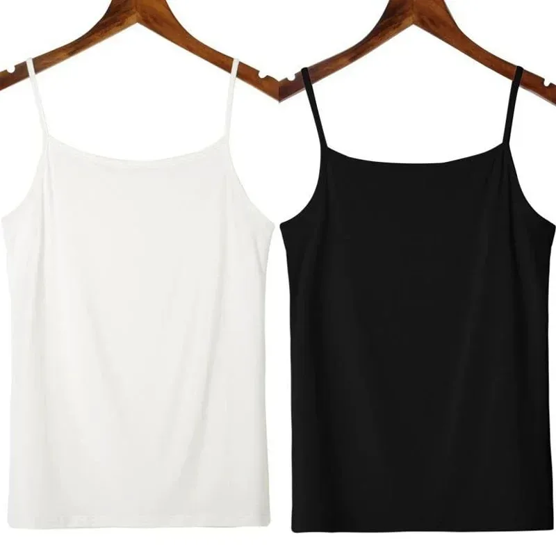 Düz Renk Kolsuz Kaşkorse Yelek Rahat Temel Ince Tank Top Tüm Maç Günlük Kadın Yaz Moda streetwear üstleri iç çamaşırı
