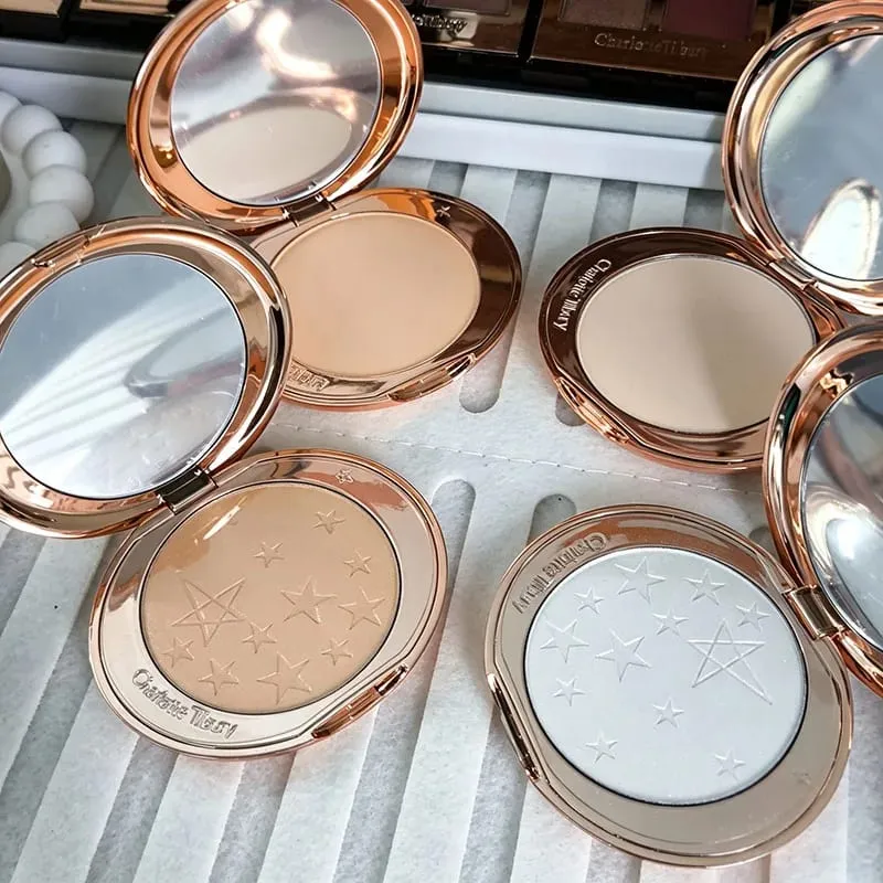 CT Makeup Set Fresh Breathable Shaping Spray Fine Texture Powder Small Gold Plate 2 Colors Powder Blusher Lip Gloss Cosmetics