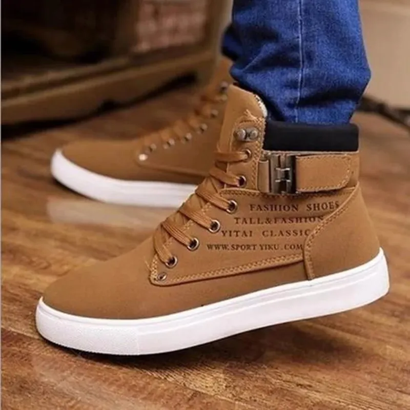 New Arrival Men's High Top Casual Shoes Spring/Autumn High Top Sneakers High Quality Retro Fashion Men Boots Zapatillas Hombre