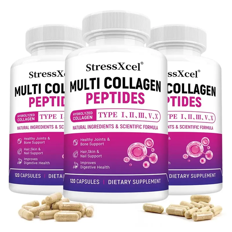 Multi Collagen Peptides Capsules Type I II III V X Biotin Anti-Aging Skin Hair Nails Joints Gut & Immunity Support — image 10