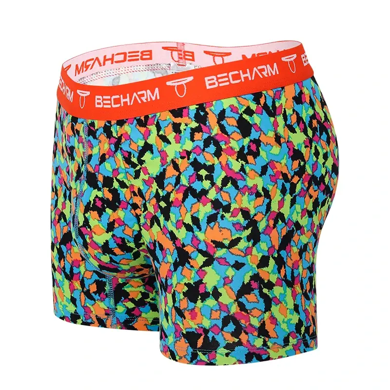 Nuevos calzoncillos Boxers para hombre, pantalones cortos estampados en azul y verde, conjunto de talla grande de calzoncillos para hombre, calzoncillos Boxer, ropa Sexy para hombre corto