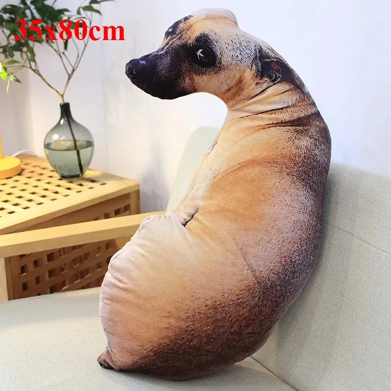 18 Kinds Dog Cat Animal Plush Pillow Both Sides Printing Stuffed Pug Corgi Hound Shar Pei Throw Pillow Sofa Home Decor Men Gift — image 18