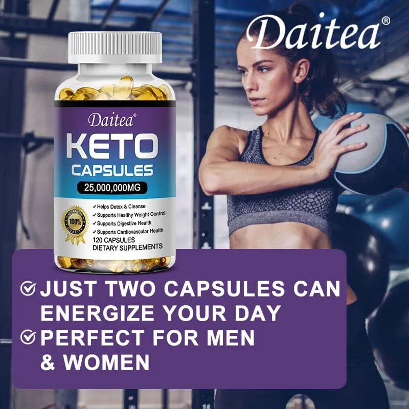 Organic Keto Detox Capsules - Flat Belly Deep Cleansing Detox Provides Energy Fat Burning Appetite Suppressant
