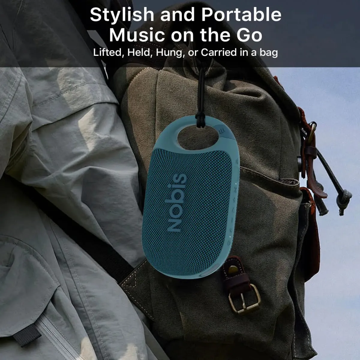 Portable Bluetooth Speaker with App Clip N1 Speaker Beat Mode Up to 24H Playtime IP68 Waterproof BT 5.3 HD Sound Stereo Pairing Custom EQ Perfect for Outdoor Home and Adventure