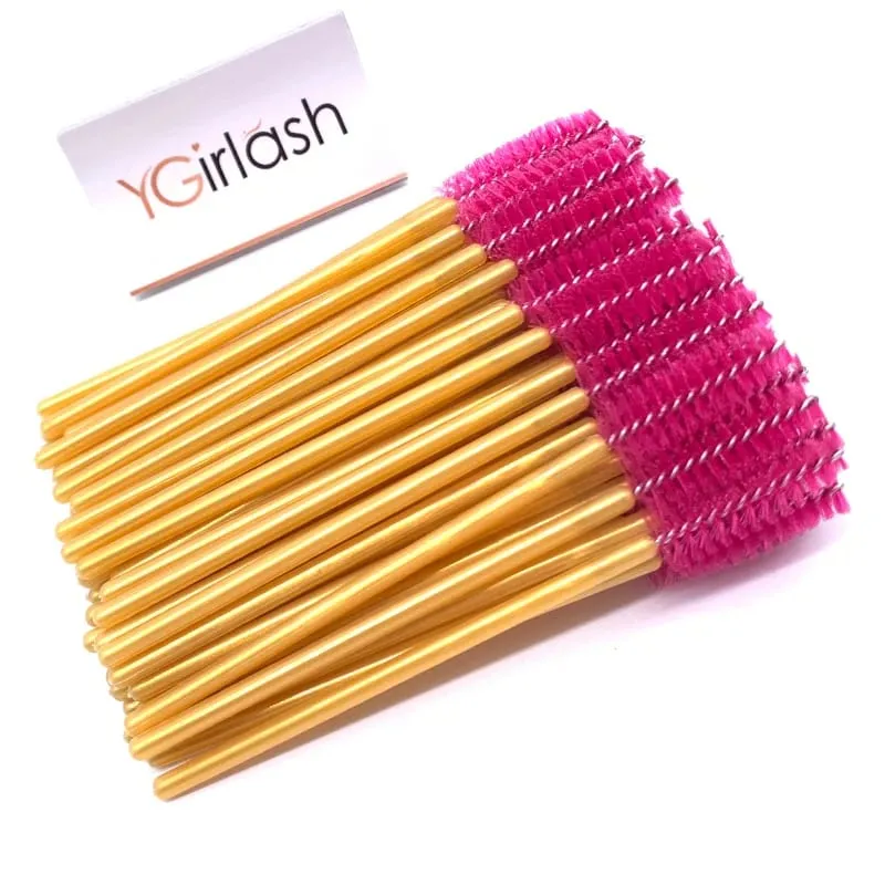YGirlash 50 個ラッシュ白鳥クリスタルまつげアプリケーター使い捨てダイヤモンドハンドルナイロンマスカラワンドブラシ化粧品ツール