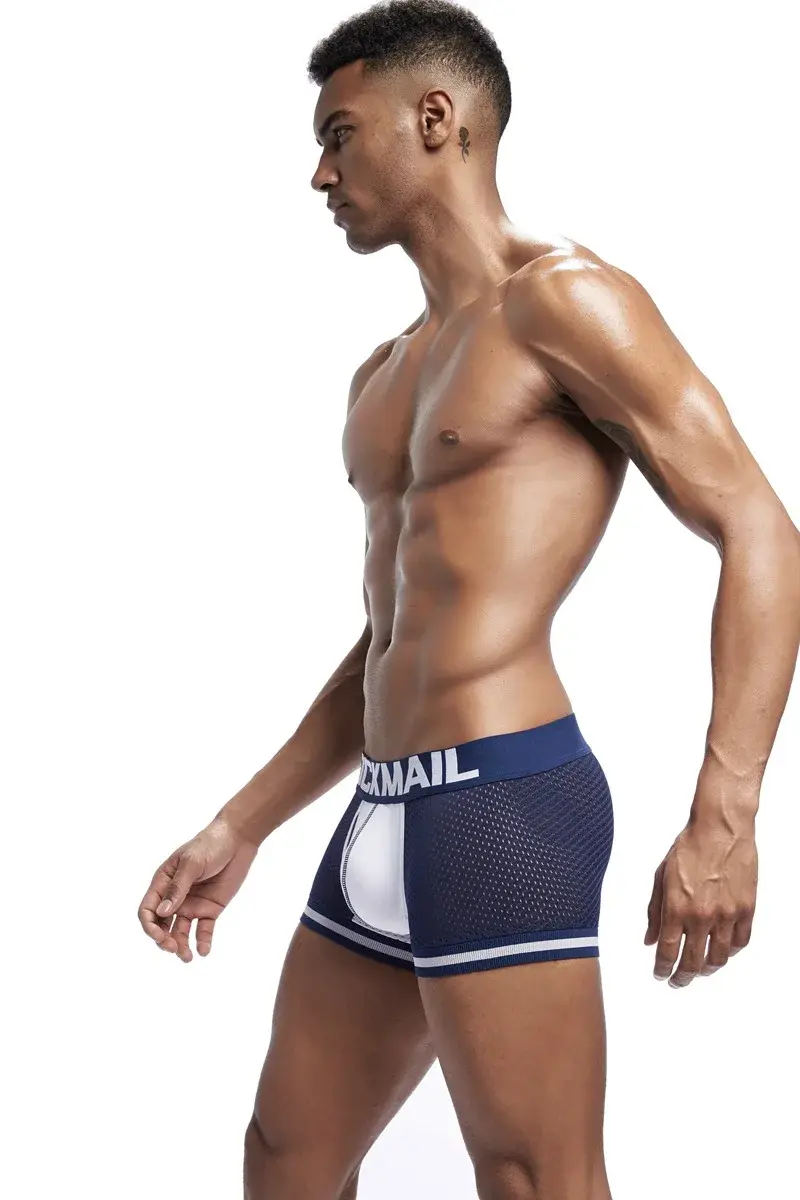Jockmail Heren Boxer Mesh Ondergoed Ademend Comfortabel Zacht Comfortabel Sportshort Volwassen Man Slipje Kleding Lingerie
