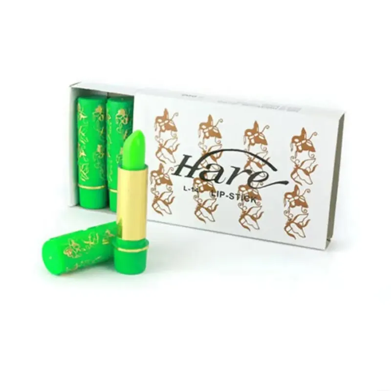 Color Changing Lipstick Long Lasting Balm Dark Green Magic Lipgloss Butterfly Lip Tint Cosmetics Makeup Lipstick 6pc/set