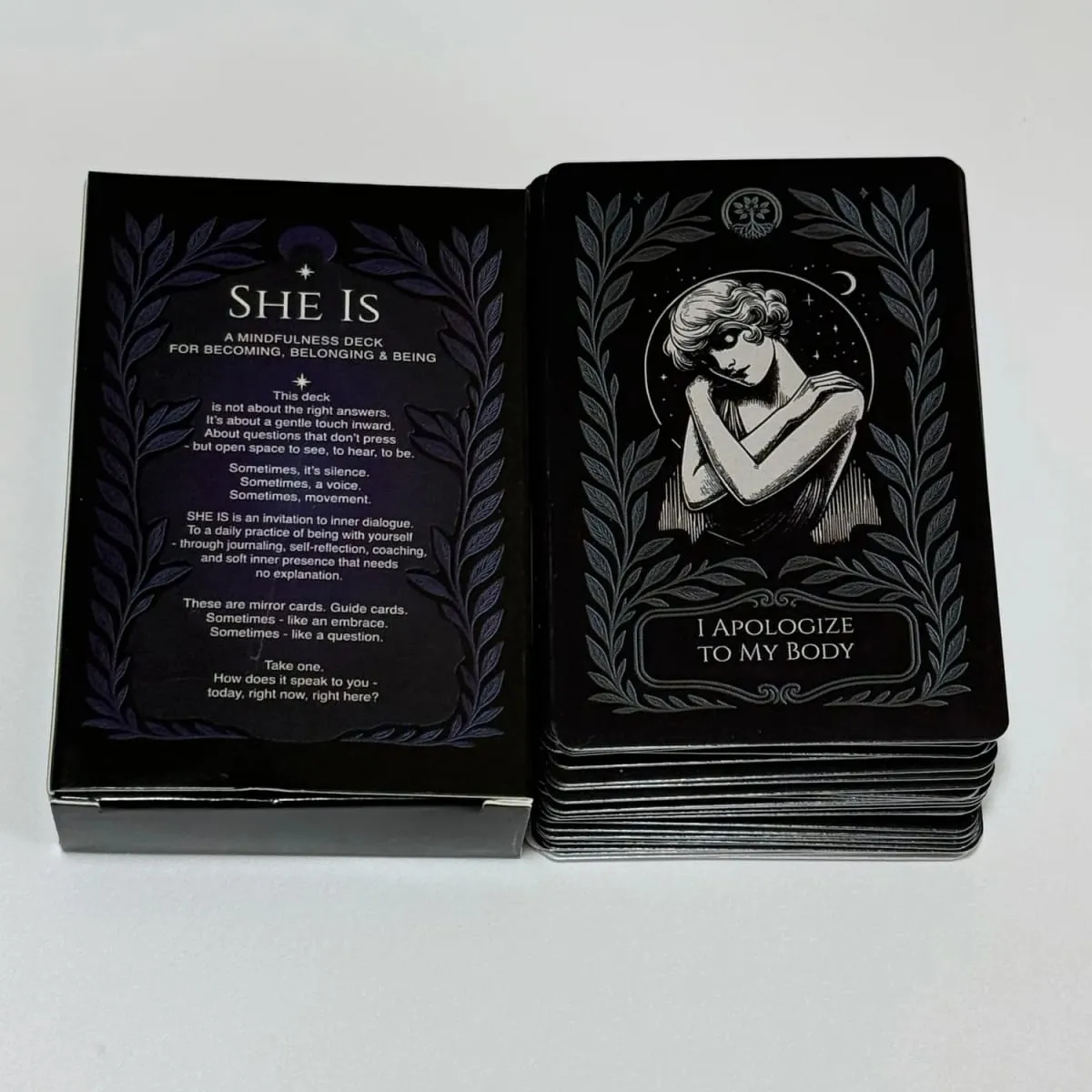 She Is Mindfulness Self-Care Cards Inner Dialogue Self-Reflection Tool for Family Gatherings Interactive Board Playing Game