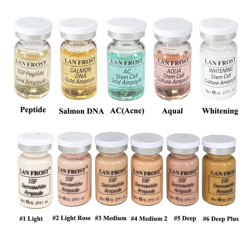 8ml BB Cream Hyaluronic Acid Facial Glow Serum Ampoule Essence Peptide Moisturizing Foundation Skin Rejuvenation Face Care — image 3