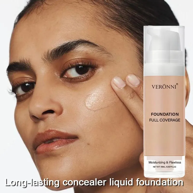 3-Piece Beginner Face Makeup Kit-Matte Waterproof Foundation Hydrating Primer Oil-Control Loose Powder Full Coverage Concealer — image 6