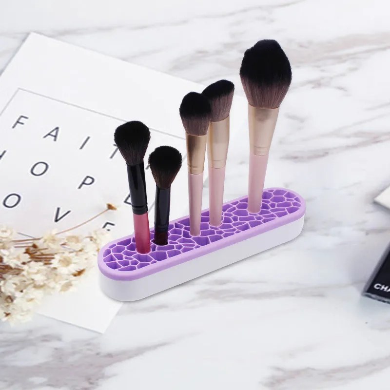 High Quality Storage Box Painting Pen Holders Silicone Storage Box Makeup Brush Holder Organizer Box for Brushes — image 5