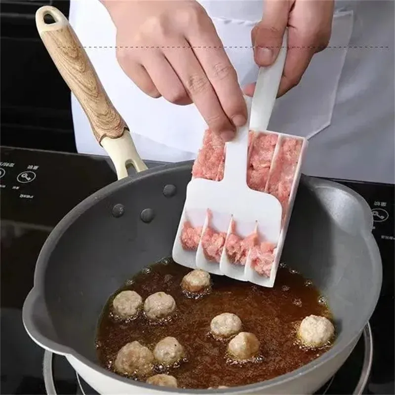 Easy-Release Non-Stick Meatball Maker Set - Manual Meatball Spoon for Effortless Fish Balls-Ideal Kitchen Tool for Home Cooking