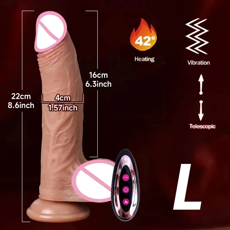 Realistischer Dildo-Vibrator, Schub-Penis, Zunge lecken, Klitoris, Doppelpenetration, Analsex-Maschine, schneller Orgasmus, für Frauen, Sexspielzeug