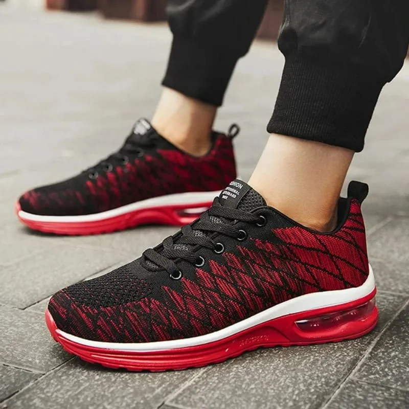Men Running Shoes Outdoor Sneakers Non-slip Male Tennis Shoes Fashion Comfortable Lace-up Sports Shoes Designer Mesh Women Shoe