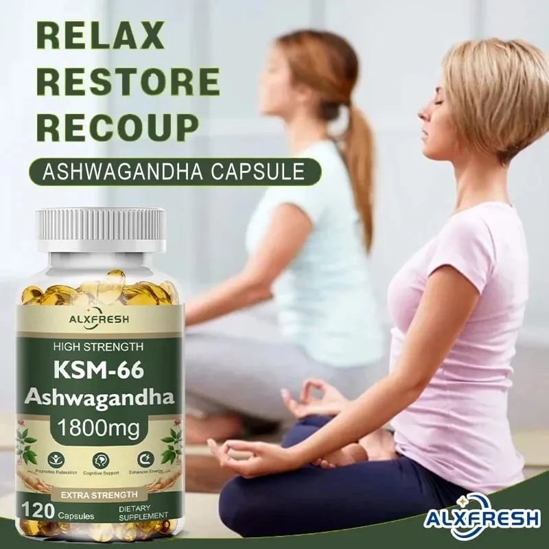 KSM-66 Capsule di Ashwagandha organiche con zinco | Vegano non OGM | Integratore sanitario dalla formula premium