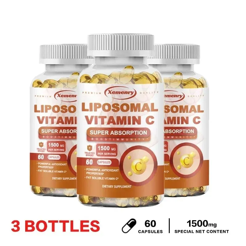 Capsule liposomiali di vitamina C - Potente antiossidante che promuove la produzione di collagene La luminosità della pelle supporta la salute immunitaria del cuore — image 10