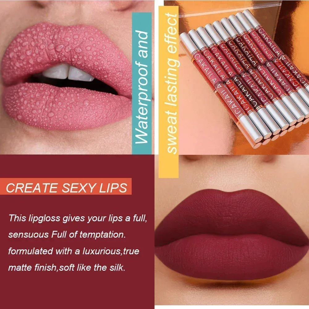Matte Velvet Lip Glaze Long Lasting Silky Smooth Liquid Lipstick Not Easy To Fade Lip Gloss Makeup Sexy For Women Lip Tint — image 5