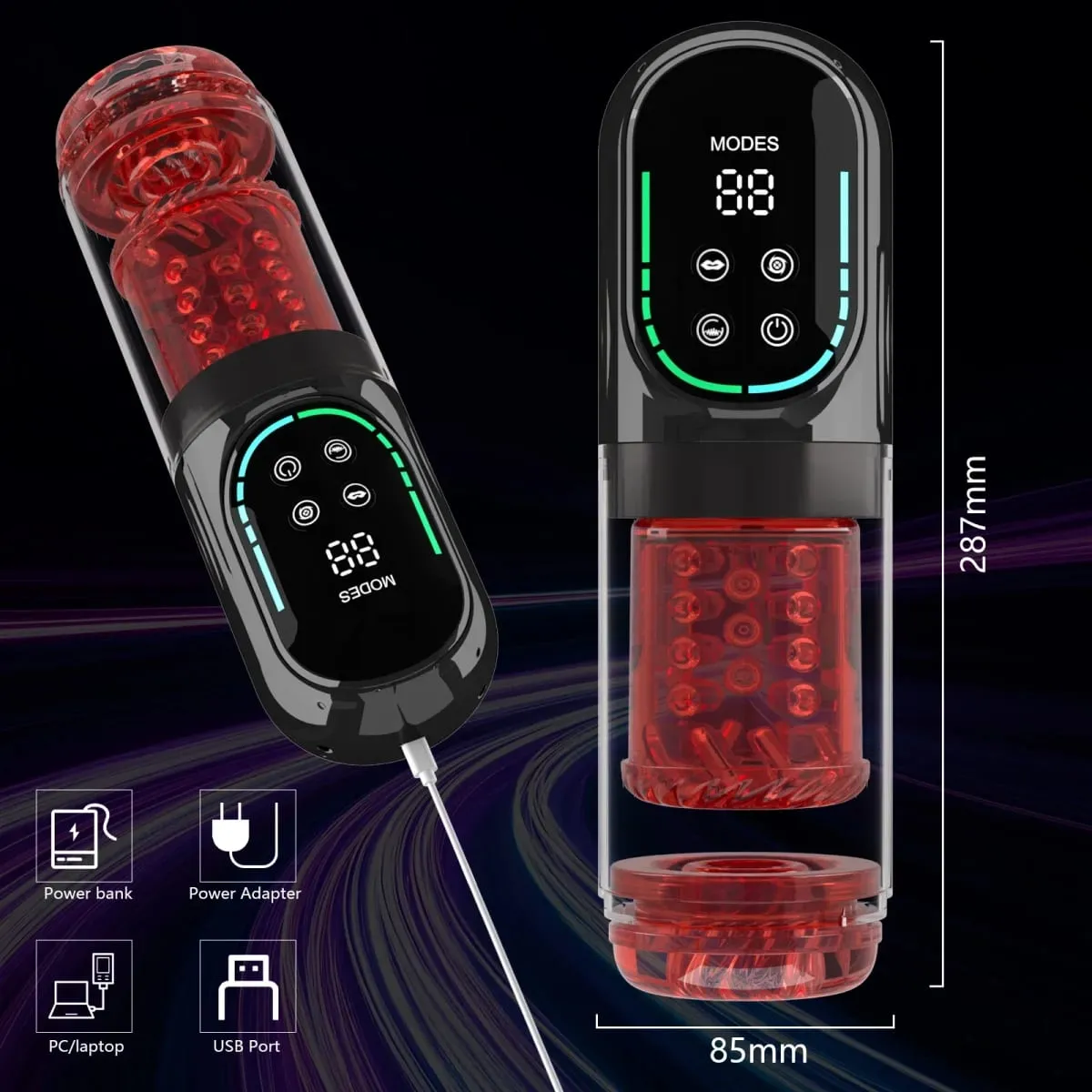 Male Automatic Masturbator Cup Penis Pump 7 Thrusting Rotating Vibrating Sucking Licking Modes Pussy Blowjob Sex Toys For Men
