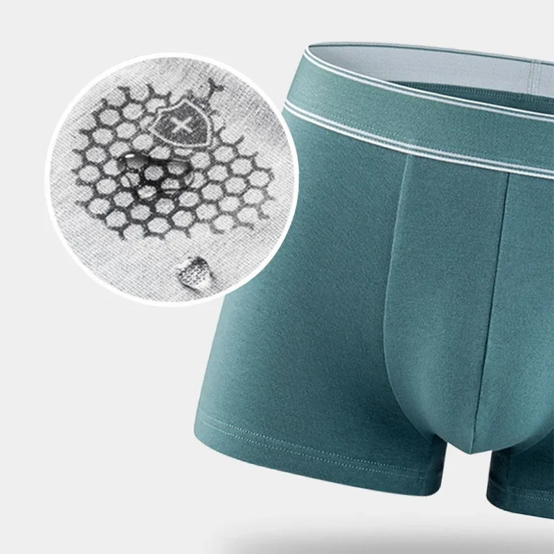 4Pcs/lot Men's Underwear Sexy Boxer Shorts Cotton Panties Man Solid Underpants Male Soft U Convex Lingerie Plus Size L-6XL