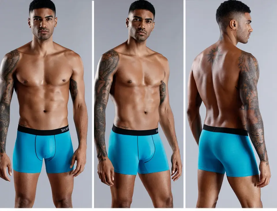 6pcs Kapas Seluar Dalam Lelaki Seluar Dalam Seksi untuk Lelaki Seluar Boxer Surat Bergelang Elastik Boxers Seluar Dalam Lelaki Seluar Dalam