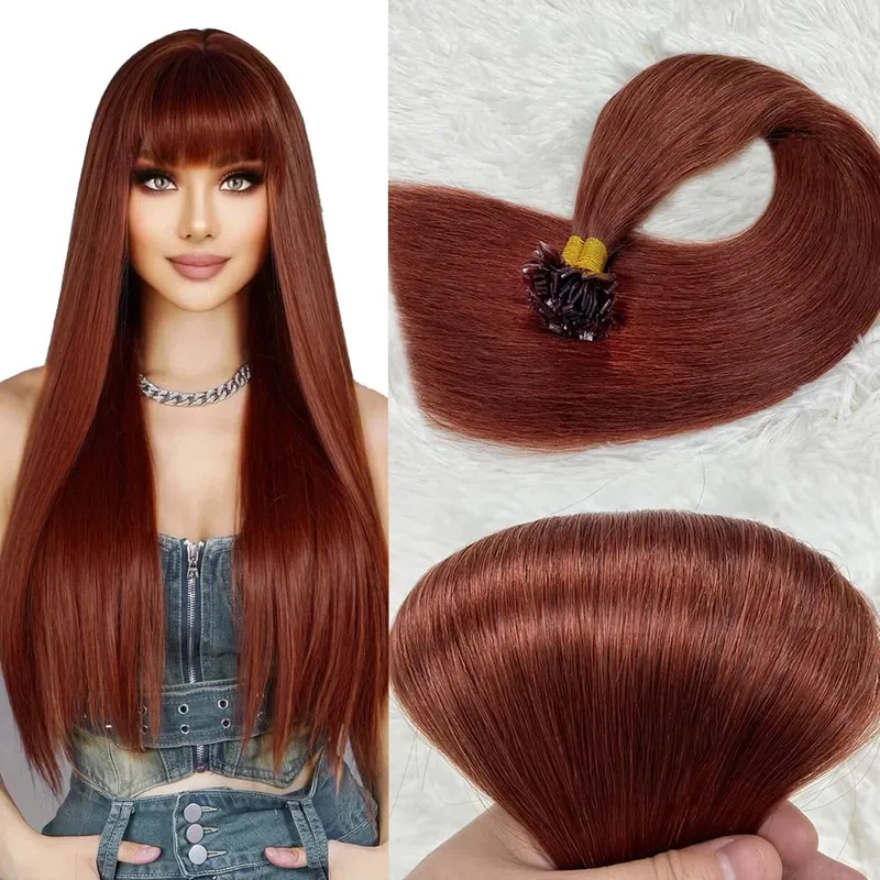 Flat Tip Human Hair Extension Remy Hair 1g/s 18-28 inch Real Remy Silky Straight Black Brown Pre Bonded Keratin Fusion Hair